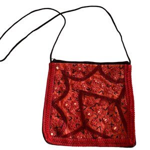 VTG Hippie Style Indian Handcrafted Mirrored & Embroidered Bag